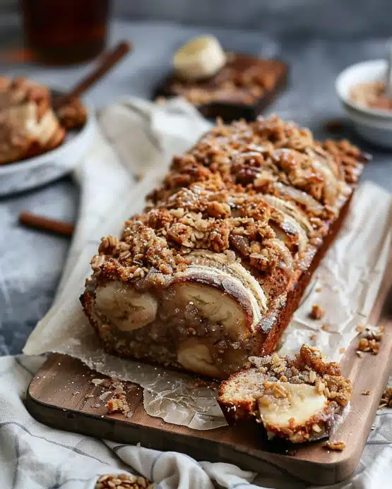 Veganes Zimt-Strudel Bananenbrot mit Streusel
