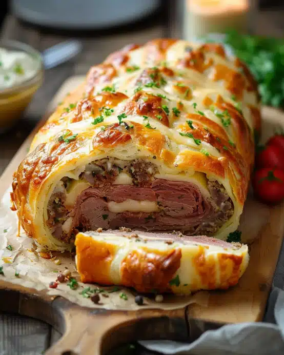 Hackfleisch-Käse-Rolle
