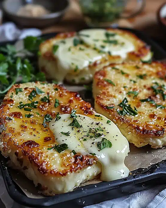 Gebackene Mozzarella-Blumenkohlsteaks
