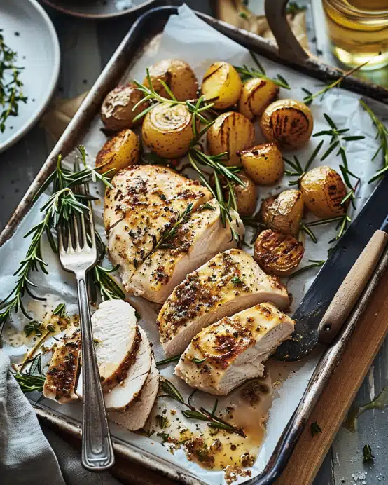 Hähnchen-Rosmarinkartoffel-Blech