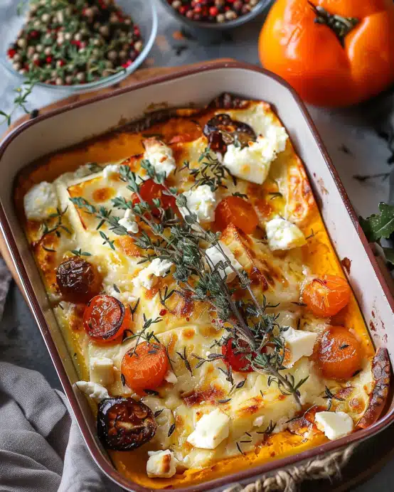 Ofenkürbis mit Feta