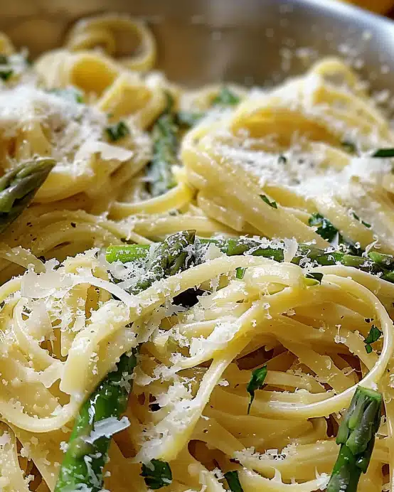 Lemon Parmesan Asparagus Pasta Schnelles und Leckeres Gericht