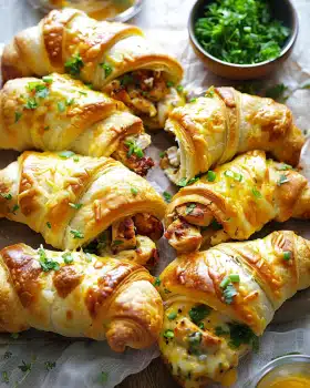 Käse-Hähnchen-Croissants – Hausgemacht und Herzhaft