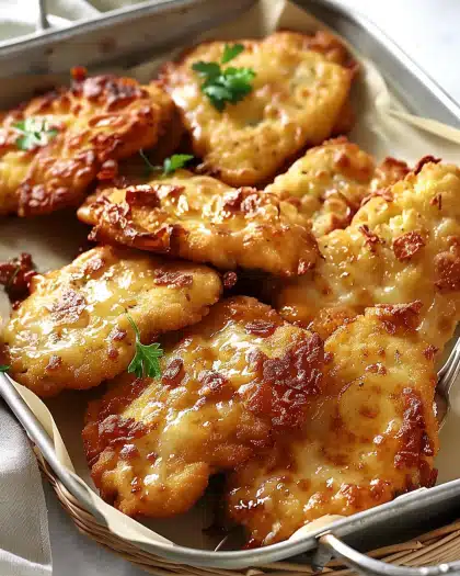 Überbackene Partyschnitzel aus dem Ofen – Einfaches Rezept