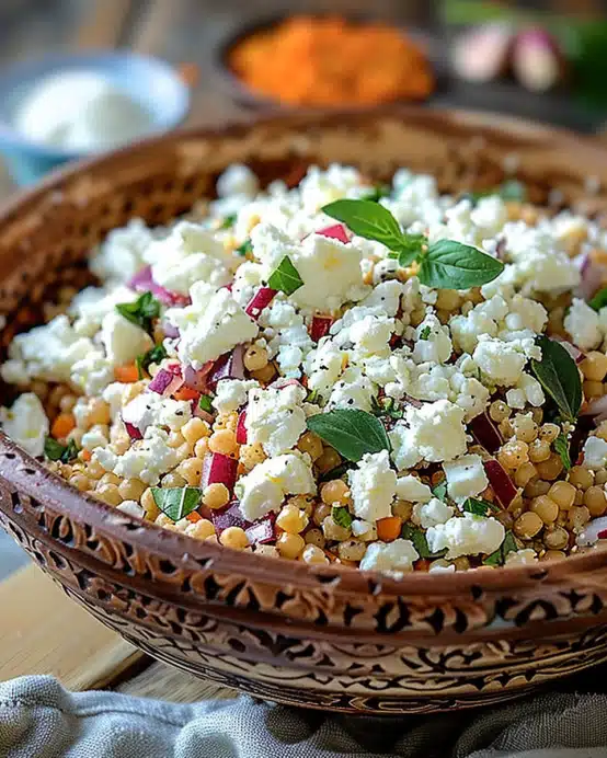Orientalischer Rote Linsen Salat mit Feta