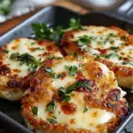 Gebackene Mozzarella-Blumenkohlsteaks 2 Gebackene Mozzarella-Blumenkohlsteaks