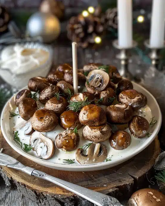 Champignons wie vom Weihnachtsmarkt