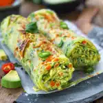 Gesunde Gemüserolle gefüllt mit Avocadocreme 2 Gesunde Gemüserolle gefüllt mit Avocadocreme