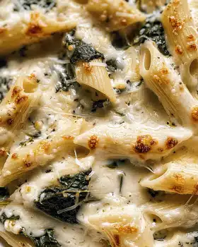 Frischkäse-Spinat-Hähnchen-Pasta: Cremig, herzhaft und einfach unwiderstehlich
