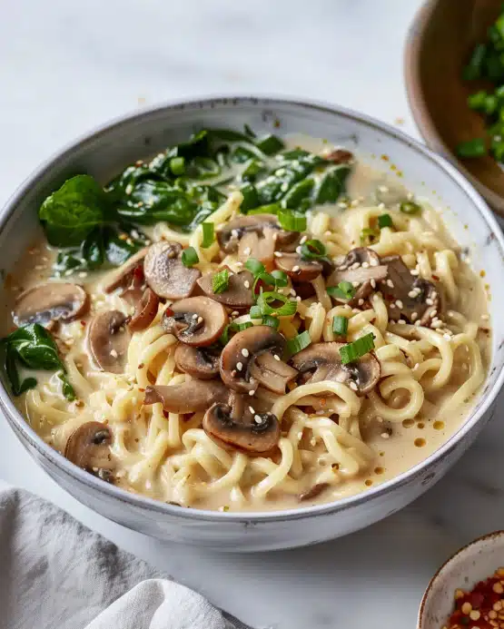 Cremige Pilzramen