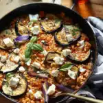 Auberginen-Reispfanne mit Feta 2 Auberginen-Reispfanne mit Feta