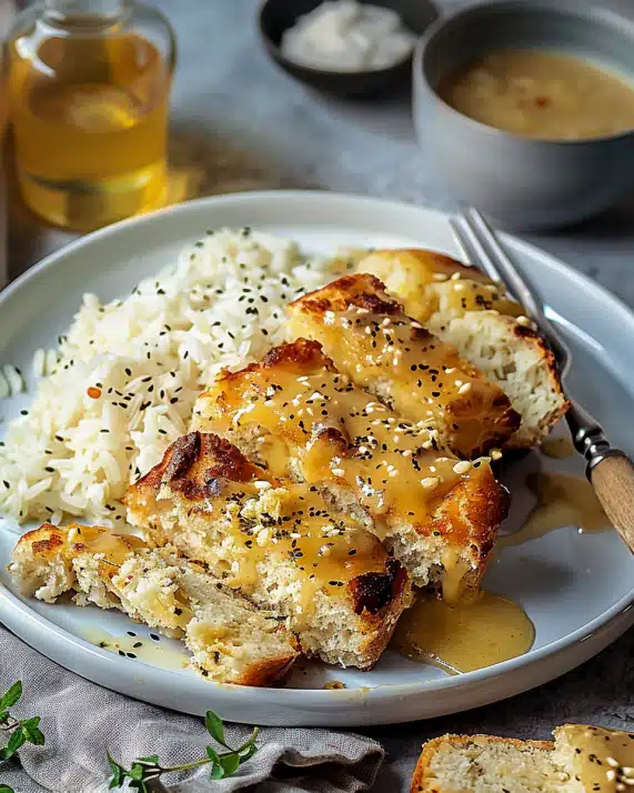 Honig Senf Hähnchen mit Reis
