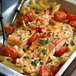 Ofen-Lachs-Pasta mit Tomaten 2 Ofen-Lachs-Pasta mit Tomaten