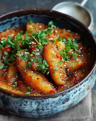 Knusprige Honig-Chili-Kartoffeln