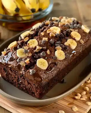 Haferflocken-Kakao-Bananen-Dessert