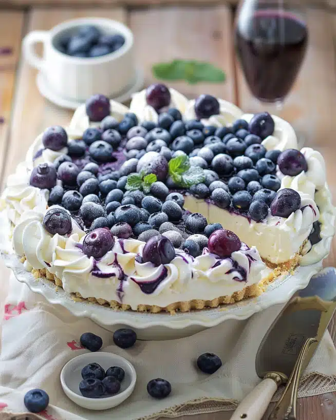 No-Bake Blaubeerkuchen