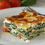 Spinat-Lasagne mit Feta und Tomaten