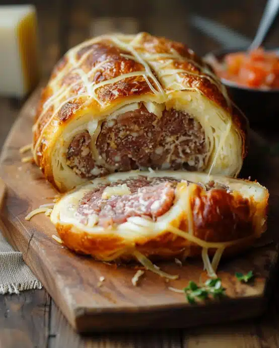 Hackfleisch-Käse-Rolle