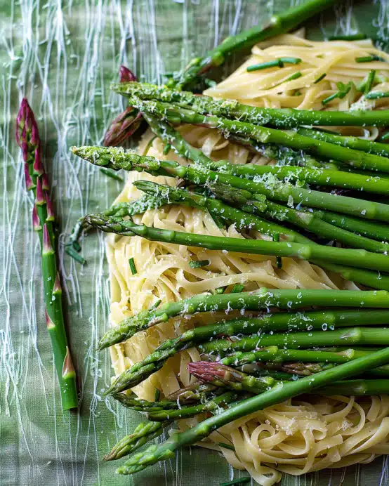 Pasta mit grünem Spargel