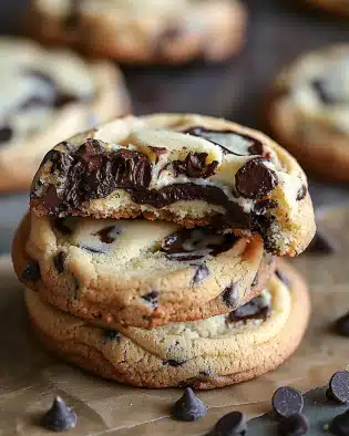 Cheesecake-Stuffed Chocolate Chip Cookies