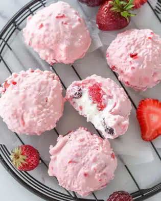 Foodtrend Erdbeer Joghurt Bites