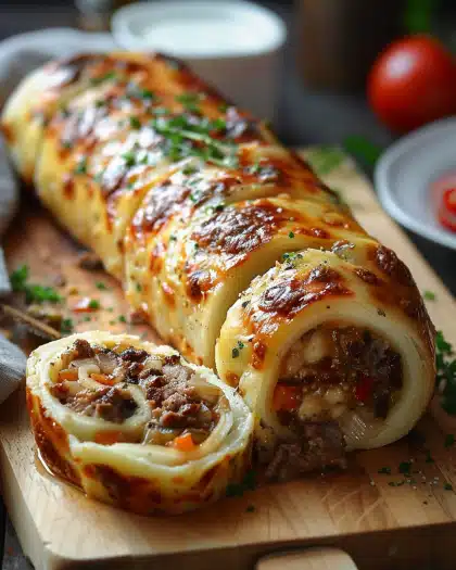 Hackfleisch-Käse-Rolle – Ultimativer Genuss für ganze Familie