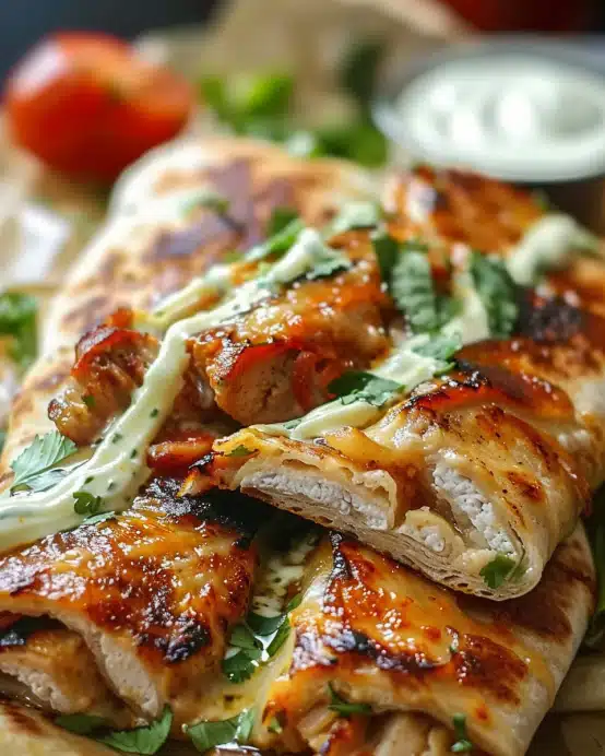 Hähnchen Ranch Wraps