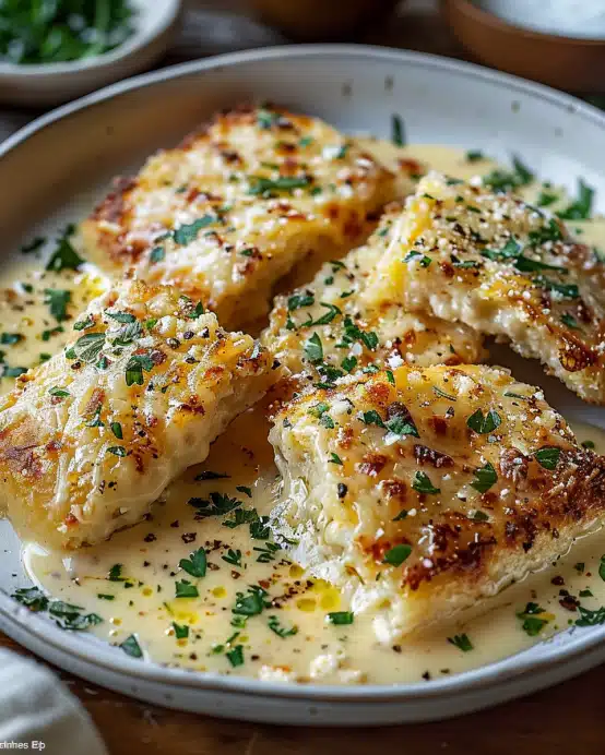 Cremiges Parmesan-Hühnchen mit Frischkäse