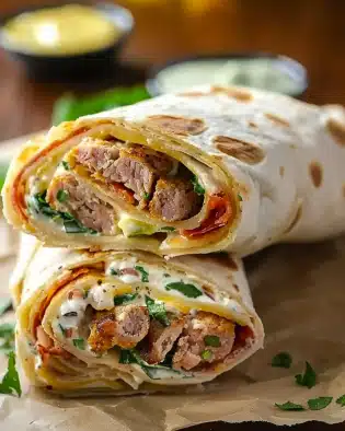 Hähnchen Ranch Wraps