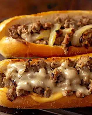 Hähnchen Cheesesteaks