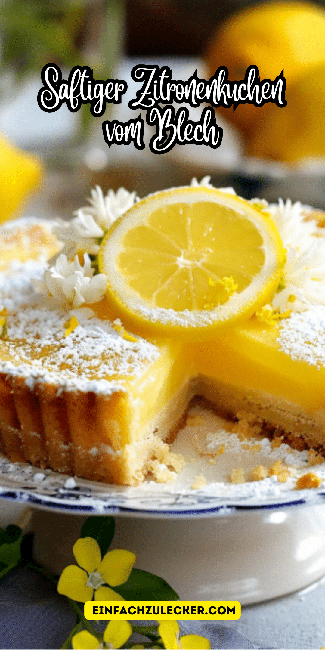 Saftiger Zitronenkuchen vom Blech | Einfach zu Lecker