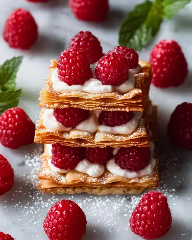Raspberry Mille-Feuille Cookies