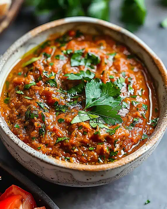Zaalouk – marokkanischer Auberginen-Tomaten-Salat