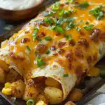 Cheesy Potato Burritos 2 Cheesy Potato Burritos