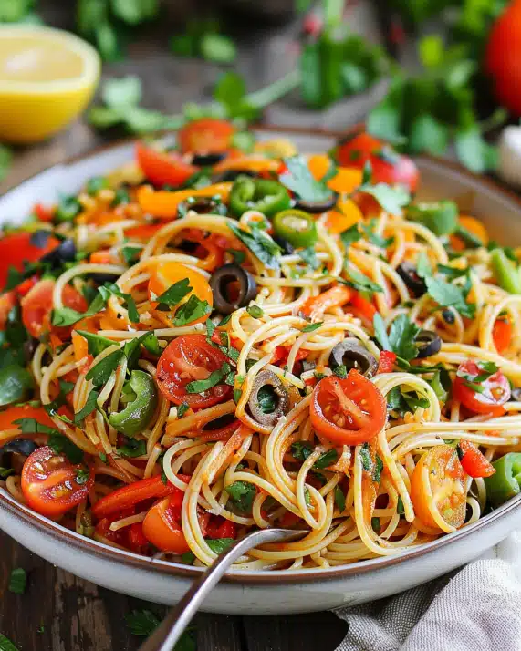 Kalifornischer Spaghetti-Salat