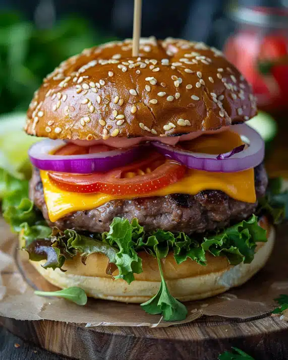 Burger aus Heißluftfritteuse