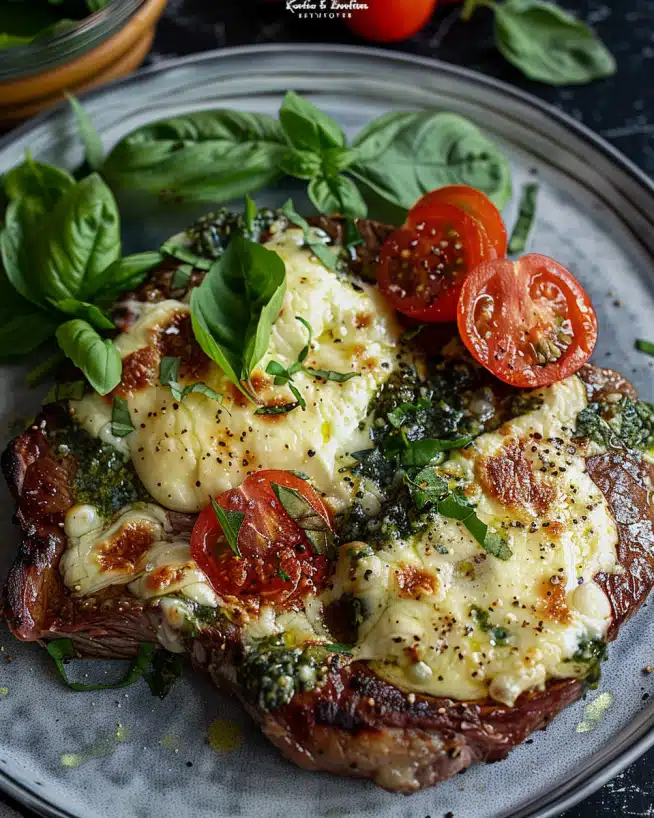 Überbackenes Mozzarella-Blumenkohl-Steak