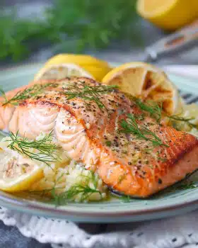 Lachs aus der Heißluftfritteuse