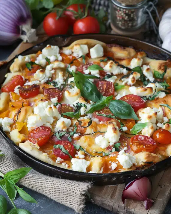 Kritharaki Auflauf mit Feta