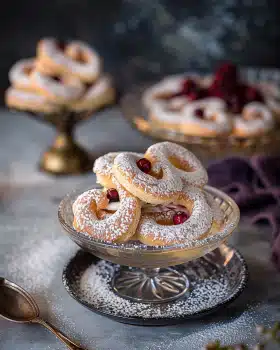 Vanillekipferl Kirsch Dessert