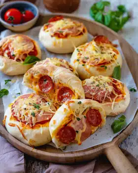 Gefüllte Pizzabrötchen selber machen