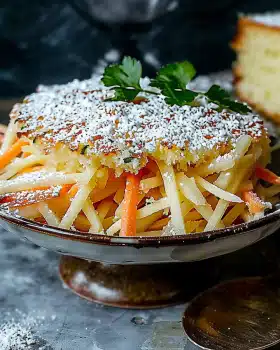 Frischer Kohlrabi, Karotten & Apfel Salat