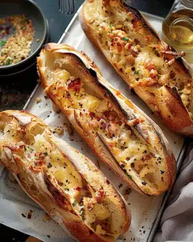 Gefüllte Ofen-Baguettes