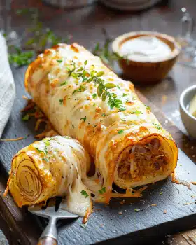 Saftige Kartoffelrolle mit würziger Hackfleischfüllung