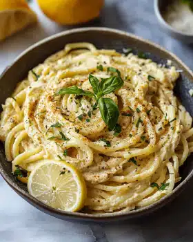 Zitronige Hummus-Pasta