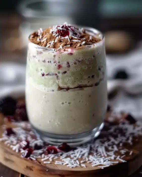 Winter Smoothie mit Kokosflocken – Fördert Wohlbefinden!
