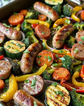 Sheet Pan Sausage and Veggies – Schnelles und Einfaches Gericht
