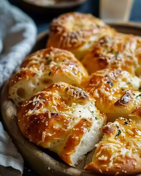 Käsige Knoblauchbrot-Häppchen
