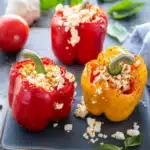 Vegetarisch gefüllte Paprika mit Reis und Feta 2 Vegetarisch gefüllte Paprika mit Reis und Feta