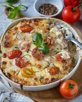 Hähnchenbrust überbacken mit Tomate und Käse
